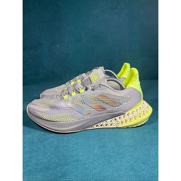 Adidas 4DFWD Gray Solar Yellow Men’s Size 11 Running Shoes GX2993 Futurecraft 4D main image 4